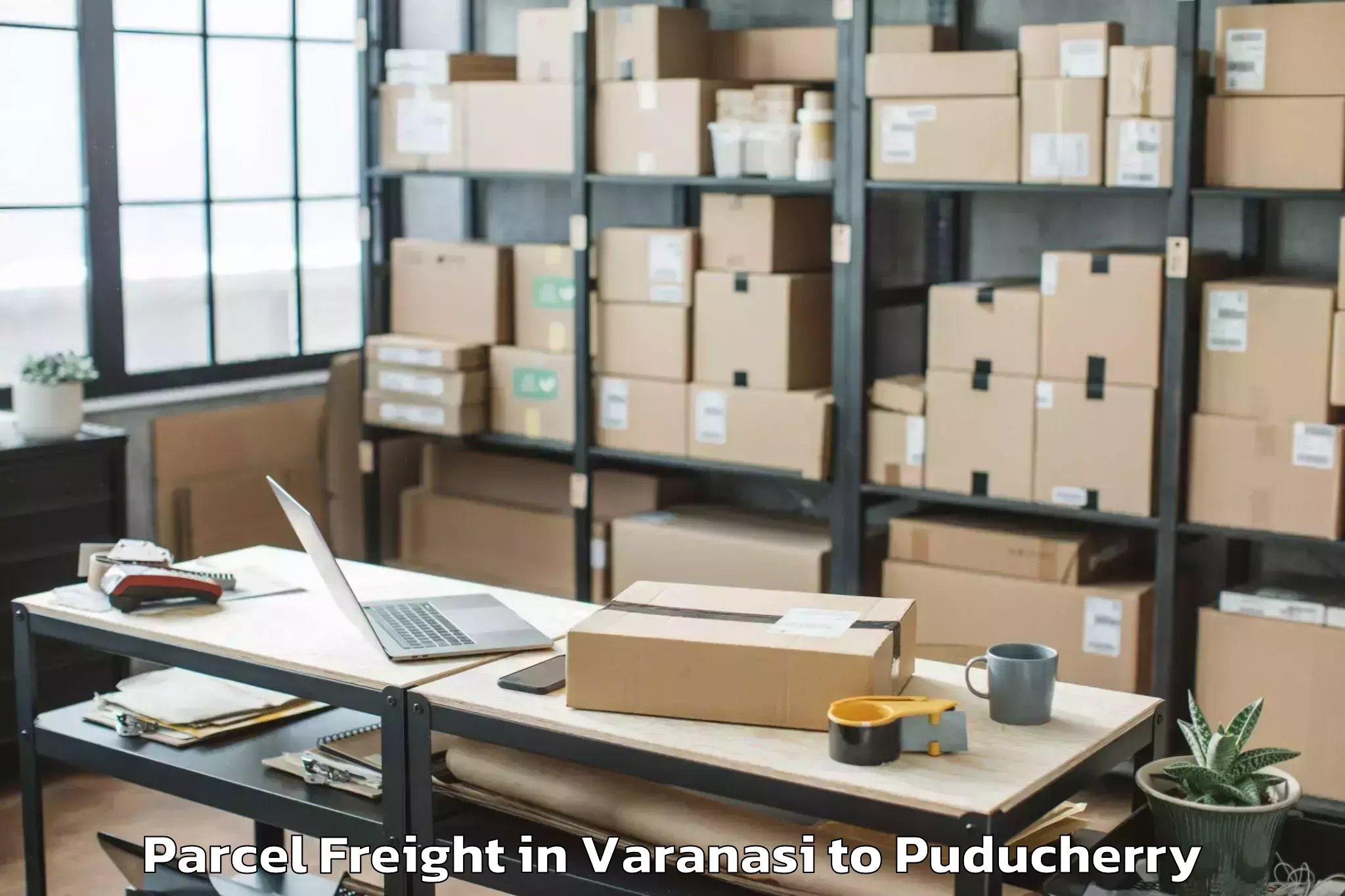 Book Varanasi to Pondicherry University Puduche Parcel Freight Online